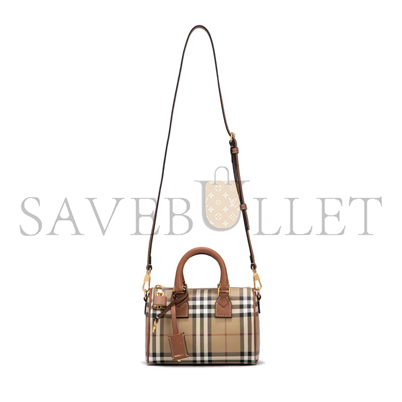 BURBERRY MINI CHECK BOWLING BAG 80713571 (18.5*12*11cm)